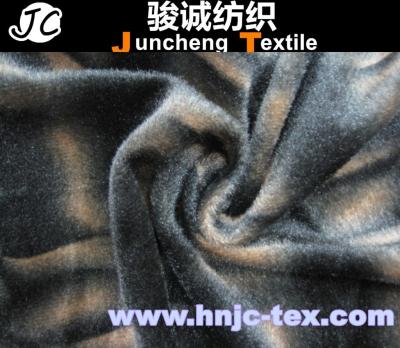 China Stripe printed common velboa fabric aminal like short pile for sofa upholstery polyester for sale
