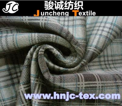 China 100% polyester plaid cotton imitation velvet fabric/grid printing Imitation Cotton Velvet for sale