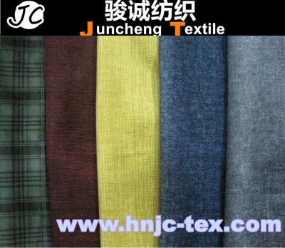 China polyester plaid cotton imitation velvet fabric/Grid printed velveteen/denim for apparel for sale