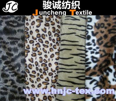 China printed plush velboa fabric printed knitted fleece fabric animal pictures print fabric for sale