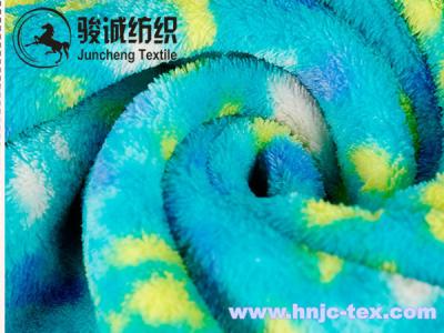 China Double sides unfade printing coral fleece fabric for blanket fabric and apparel for sale