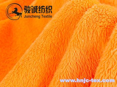 China Double sides plain coral fleece fabric for blanket fabric and apparel for sale