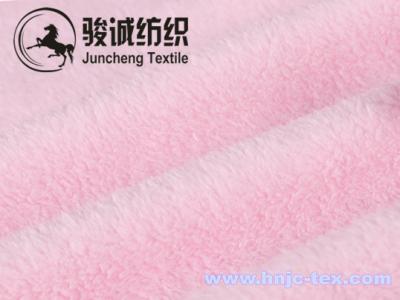 China Double sides solide dye coral fleece fabric for blanket fabric and apparel for sale