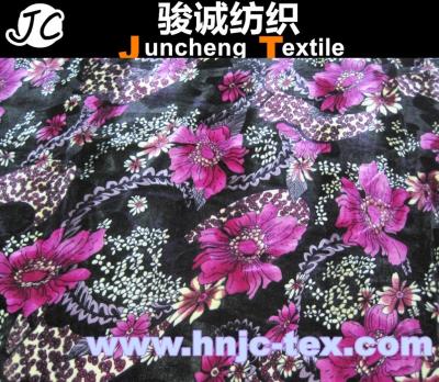 China New flower pattern fabric stretchy spendex polyester blended fabric for apparel for sale