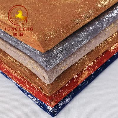 China Good quality luxurious Bronzing Suede Fabric for Garment for sale