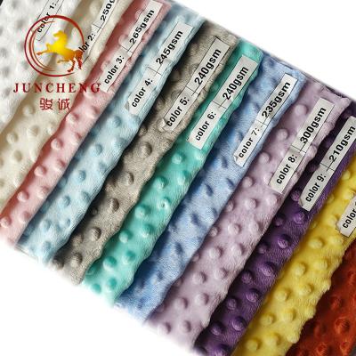 China 360gsm top quality various color minky dot fabric wholesale à venda