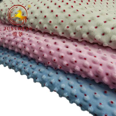 China customized made printed minky dot fabric with competitive price à venda