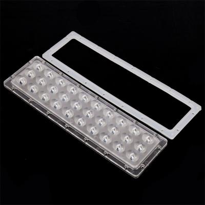 China Type 3 Plastic LED Lens Array For 30 Watts High Lumen Gas Station Lamp for sale