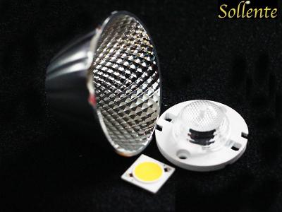 China COB LED Spotlight Reflector Cup With Light Pipe Holder 38 Degree Beam Angle for sale
