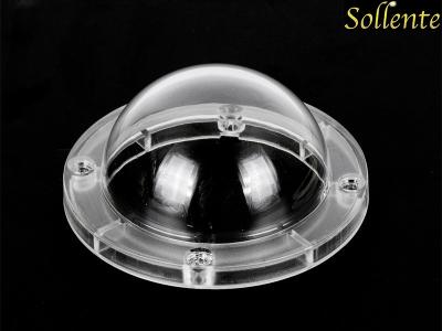 China 90mm PC Led lens Cover for Led High bay Light , Plastic Lamp Shade with Rubber for sale