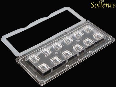China 60 Degree 2x6 Led Array Lens For 12W Led Light Components for sale
