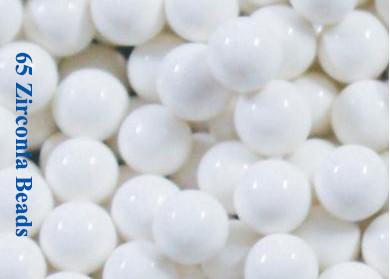 China 65% ZrO2 Zirconia Beads Milling Media Zirconium Silicate Beads For Titanium Dioxide , Ink , Paint for sale