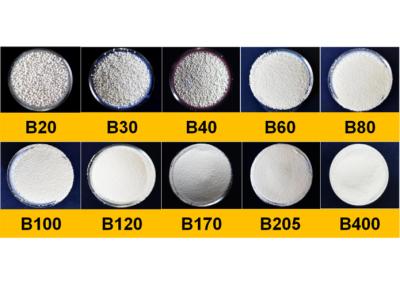 China B30 Ceramic Bead Blasting Media Size 0.425 - 0.600mm For Sandblasting Cleaning for sale