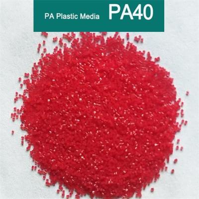 China Red PA Plastic Media Blasting PA40 For Plastic Sandblasting Surface Treatment for sale