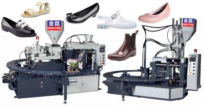 Chine Chaussures en plastique de PLC faisant la machine, machine en plastique automatique de moulage par injection à vendre
