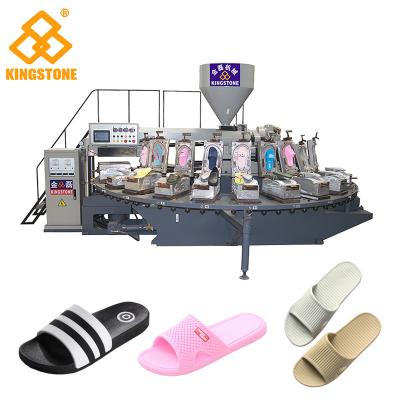 China PVC  flip flop slipper making Machine , Shoe Sole Mould Making Machine With 12/16/20/24/30 Stations for sale