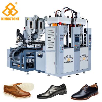 China Men Leather Shoes Sole Injection Molding Machine , 2 Colors TPR Sole Making Machine for sale