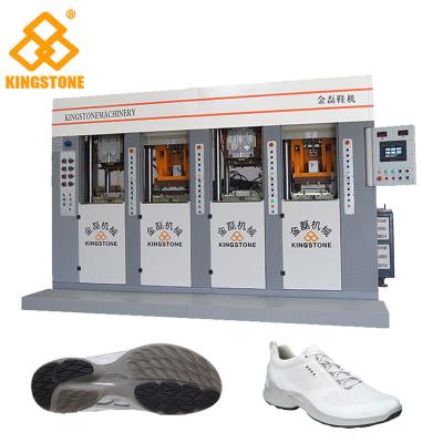 China TPU TR PVC TPR Shoe Sole Making Machine for sport shoes 70-100 Pairs Per Hour And 4 Stations for sale