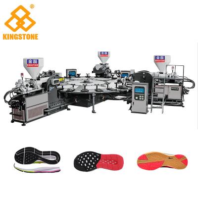 China Four Color TPR Sole Sneaker Making Machine With 20 Stations Four Injectors for sale
