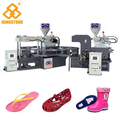 Chine Machine rotatoire 4.3*3.3*2.9m/2 ans de moulage par injection de sandale de gelée de PVC de deux couleurs de garantie à vendre