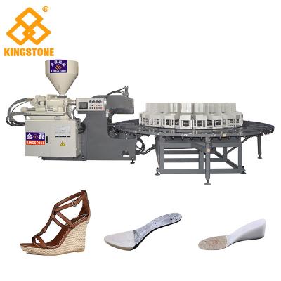 China 200-280 Pairs Per Hour Shoe Sole Making Machine For Wedge Heel Sandals / Boots for sale