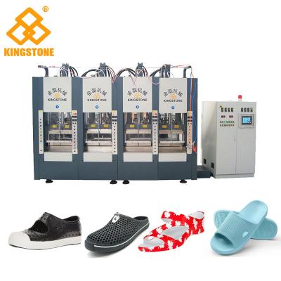 China Máquina de moldeo por inyección de color doble de PVC, máquina para fabricar zapatillas de deporte de 12 Sation en venta