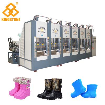 China Two Stations EVA Rain Boot Making Machine With PLC Touch Screen System for sale