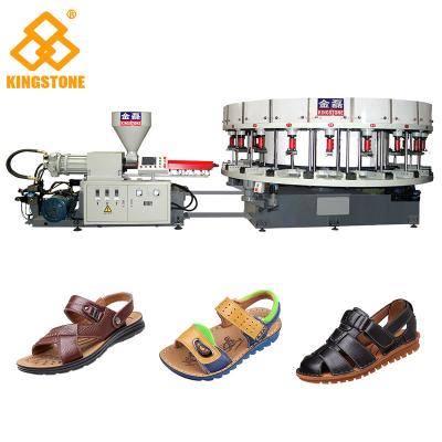 China 1 Color Rotary Injection Molding Machine , 20 Moulds Shoe Making Production Line for sale
