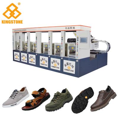 China Two Layer Shoe Sole Mould Making Machine , Safety Shoe Making Machine Low Labour for sale