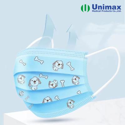 China Light Blue Disposable Non Woven Face Mask For Children Public Health for sale
