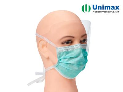 China Antifog 3-ply Disposable Surgical Face Mask with Tie and Shield for sale