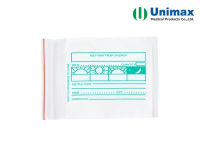 China Unimax-PET des luftdichten Verschlusses medizinische Taschen mit Reißverschluss zu verkaufen