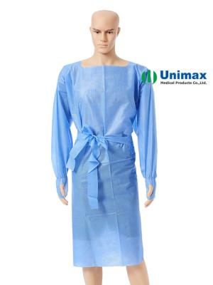 Chine 45gsm SMS Disposable Isolation Gowns Hospital Surgeon Gowns à vendre
