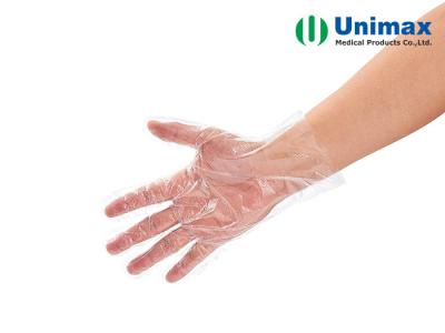 China Unimax Medical LDPE Disposable Clear Plastic Gloves for sale