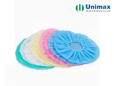 China Lightweight 10-20gsm Non Woven Bouffant Cap For Food Processors for sale