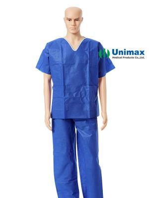 Китай Голубая верхняя часть SMS Unimax терпеливая и наборы брюк устранимые хирургические продается