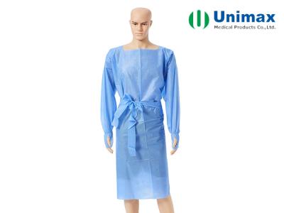 China CE FDA Surgical Robe SMS Disposable Isolation Gowns With Thumb Hole for sale