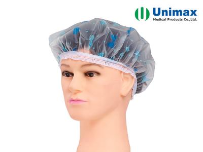 China Double Elastic 24 Inch CPE Disposable Shower Cap for sale
