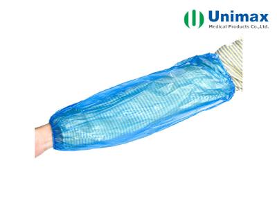 China Blue 22x46cm CPE Disposable Sleeve Cover For Sanitary for sale