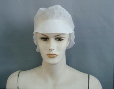 China Disposable Non Woven 20g Peaked Flat Cap For Industrial Use for sale