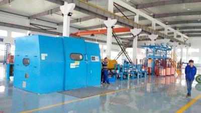 China Automated Cable Twisting Machine / Sky Blue Wire Extruder Machine for sale