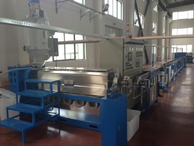 China Fuchuan Power wire Plastic Extrusion Line With Folding W Type Cooling Channel for sale