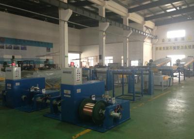 China 100M / Min Tube Wire Annealing Machine Sky Blue With Brush Pay Off Method for sale