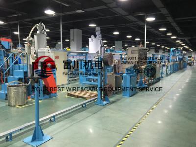 China Máquina de la protuberancia del PVC de Fuchuan para el diámetro 6-25m m del alambre del cable de transmisión con el tornillo 90m m en venta