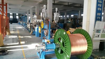 China Sky Blue Power Wire Extruder Machine For Single Wire Dia 6-25mm Max Speed 500M/Min for sale