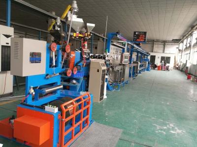 China Fast Electric Wire Making Machine / Sky Blue Cable Extrusion Machine for sale