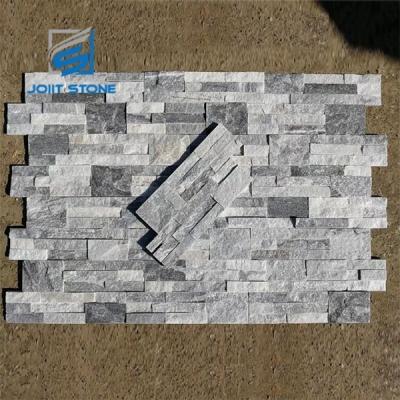 China Indoor and outdoor wall cladding & Landscaping Decoration Cloudy Gray Stone Panel Wall Stone Quartzite Ledgestone Veneer for sale