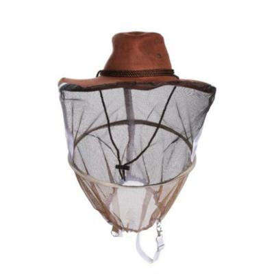 China Anti Bee Beekeeping Protective Hat , Protective Cowboy Hat Bee Veil for sale