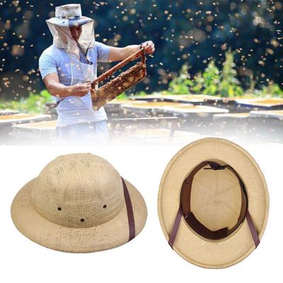 China Sombrero de bambú del velo de la apicultura, apicultor anti Cap Para Apiary de la abeja en venta