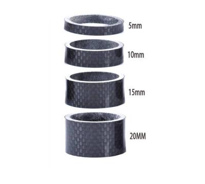 China 28.6mm Carbon Fiber Headset Spacers 3K Weave Bicycle Stem Spacers for sale